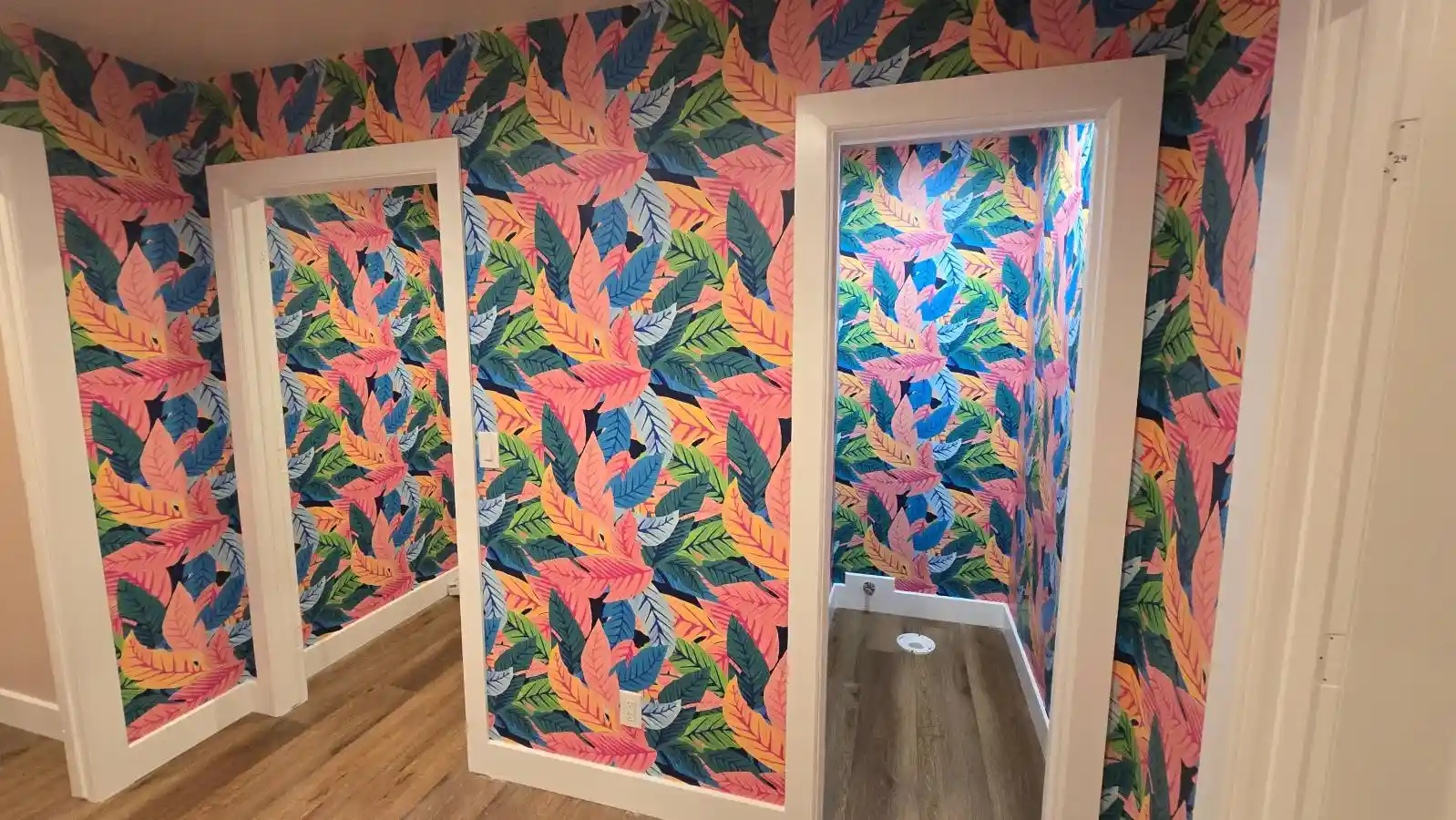Murphy Wallpaper Installer team working on a wallpaper project in University Park, TX